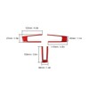 3Pcs Steering Wheel Frame Sticker Carbon Fiber Button Cover Trim