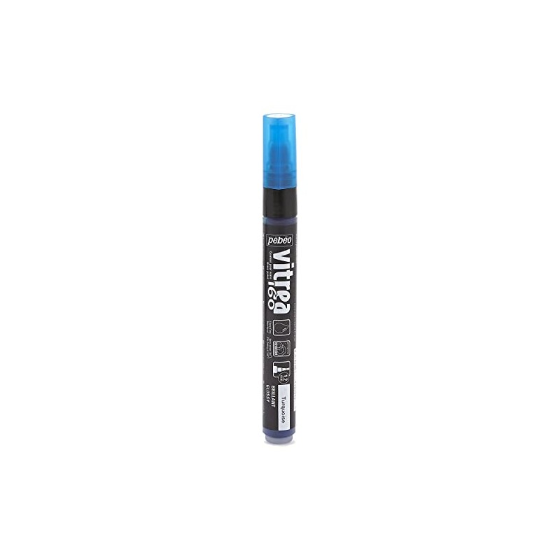 Pebeo Vitrea 160-Glass Paint Glossy Marker, Turquoise