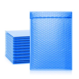 25 Pack #3 9x12" Poly Bubble Mailers Padded Envelopes Retailer Shipping Bags with Waterproof Self Seal Strip Book Mailers (Blue) - TONESPAC