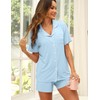 ZMJ 2 Piece Sets for Women Summer Pajamas Silk Satin