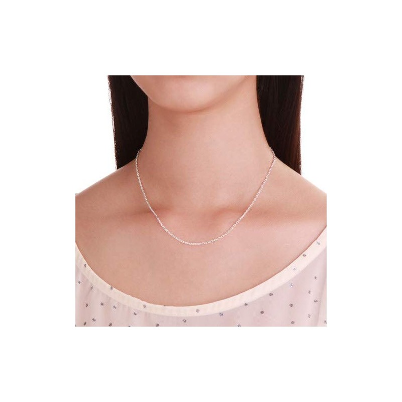 The Kiss SK4055-40 (40cm) Silver Azuki Chain