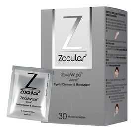 Zocular - Zocuwipe Eyelid Wipes with Natural Okra Complex - Eyelid Cleanser and Moisturizer Pads - Eyelid Cleansing Wipes - Blepharitis Treatment - 15ct