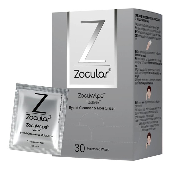 Zocular - Zocuwipe Eyelid Wipes with Natural Okra Complex -