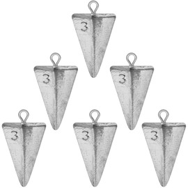 Fishing Weights Pyramid Sinkers Kit Bullet Fishing Weights Sinkers 1oz 2oz 3oz 4oz (3oz - 6pcs)