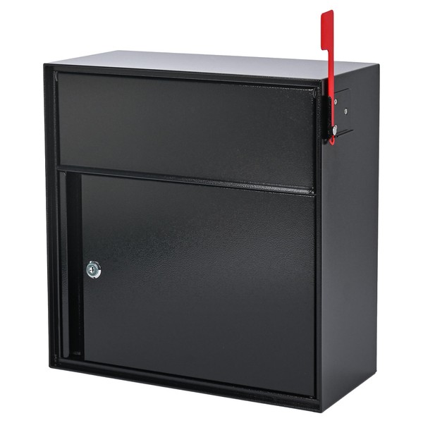 yeshine Large Capacity Wall Mounted Locking Mailbox with Mail Flag