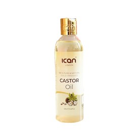 ican London 100% Pure & Natural Cold Pressed Castor Oil For Faster Hair Growth 250ml