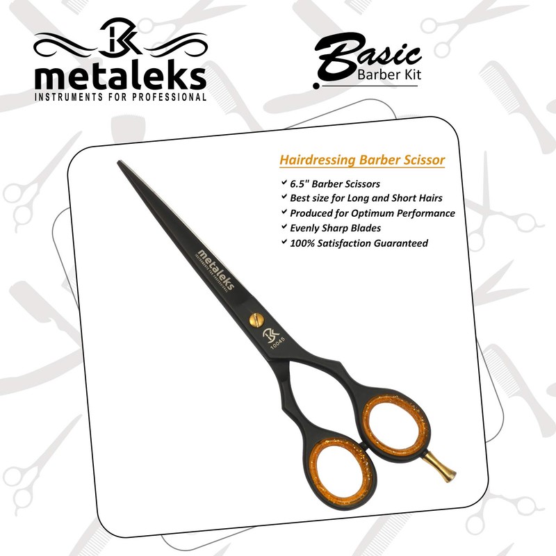 Metaleks Hair Cutting Scissors - Personal Barber Hair Scissors Set