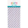 Striped Paper Straws | Lavender | 40 Pcs.