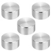 sourcing map 5pcs Potentiometer Knob Knurled Shaft Silver Tone Aluminum