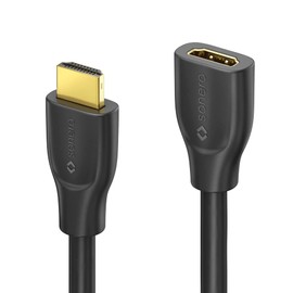 Sonero® 4K HDMI Verlängerungskabel, Premium High Speed, 4K 60Hz, HDMI Stecker auf HDMI Buchse, vergoldete Kontakte, zweifache Abschirmung, PVC-Mantel, 0,50m