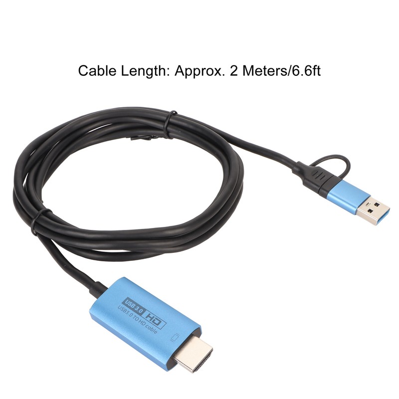 USB3.0 to HD Multimedia Interface Cable 5Gbps 1080P USB C