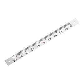 uxcell Center Finding Ruler 50mm-0-50mm Table Sticky Adhesive Tape Measure, Aluminum Track Ruler with Holes, (from the Middle).