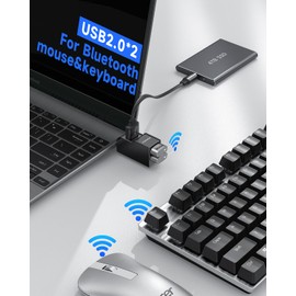 FORIDA 3 Ports USB 3.0 Adapter, USB Hub with 1 USB 3.0 and 2 USB 2.0 Ports, Portable USB Port Splitter for Keyboard, Mobile Hard Disk, U Disk, Camera, Mouse, etc (Black)