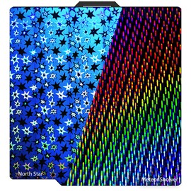 Double Sided Bambu Build Plate for Bambu Lab X1/X1C/X1E/P1P/P1S/A1,Meteor Shower+North Star Flexible Spring Steel Plate 257x257mm Print Bed Removable Platform for Bambu Labs 3D Printers