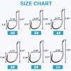 Octopus Fishing Hooks-100pcs Barbed Baitholder Hooks High Carbon Steel Offset