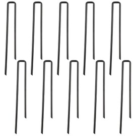 Threehoney 10 Pack Dog Exercise Pens Pets Replacement Animal Barrier Fence Stakes for Dogs Digging Metal Exercise Pen Ground Stakes for Pens for Pets Crate, Black 9.8 x 7.9 Inch