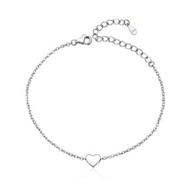 ChicSilver 925 Syllable Bracelet Women's Girls Curb Bracelet Figaro Bracelet in 3 mm / 5 mm Wide 16 cm + 5 cm Long Friendship Bracelets with Gift Box for Couples, Sterling Silver, No Gemstone