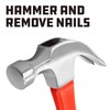 Powerbuilt 16 oz. Claw Hammer with Fiberglass Handle, Shock Resistant