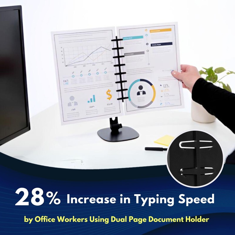 Note Tower Desktop Titan Document Holder for Typing | Compact