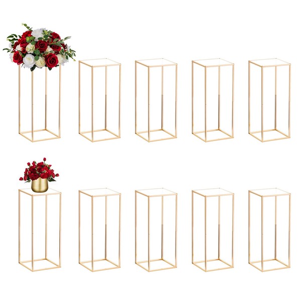 NUPTIO Wedding Centerpieces Gold Vases: 10 Pcs 23⅝ inch Tall