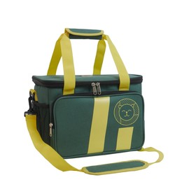 Bigger & Larger 15L Insulated Bag Green- Reusable Cooler Thermal Box, Leakproof Refrigerator Container for Adult Men & Women with Adjustable Shoulder Strap fit for Picnic, Ballgames, Kayaking