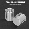 10 Packs Wire Rope Cross Cable Clamps, 0.1in Wire Rope