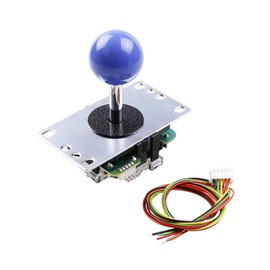 SANWA JLF-TP-8YT Joystick Dark Blue Original - for Arcade Jamma Game 4 & 8 Way Adjustable, Compatible with Catz Mad SF4 Tournament Joystick (Dark Blue Ball Top), Use for Arcade Machine Cabinet S@NWA