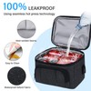 Insulated Lunch Bag, Portable Cooler Bag, Leakproof, Black