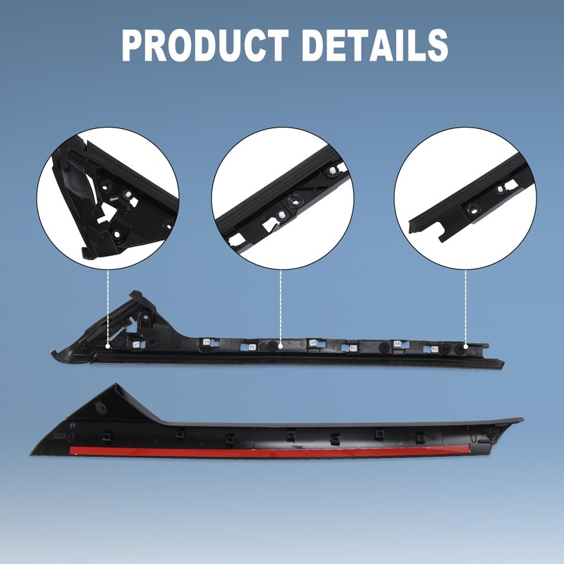 A-Pillar Molding Trim Kit Outer and Inner Trim Set Replacement