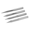 4Pcs VShaped Carving Cutter 2Edged Engraving Bit 4x0.3x15°/4x0.3x20°/4x0.3x25°/4x0.3x30°
