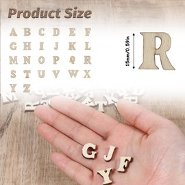 Giantree 208Pcs Wooden Letters, 0.6 Inch Wood Burning Letters, Letters for Crafting Unfinished Wood, Wooden Alphabet Letters Spelling Educational Kits for Arts DIY Craft Home Decor(Letter)