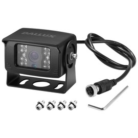 Bus Truck Vehicle Backup Cameras Wide View Angle cab cam Rearview Reverse Waterproof Night Vision 4 PIN Cam for Travel Trailer/Pickup/Van/RV Camper/Motor Home (12V,package not include extension cable)