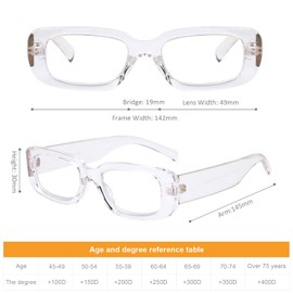 DOOViC Trendy Reading Glasses for Women Stylish Design Blue Light Blocking Readers 1.50 Strength