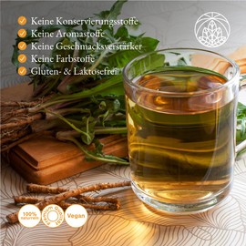 Löwenzahntee Monte Nativo (300 g) - Löwenzahnwurzel schonend getrocknet zur jeder Zeit - 100% rein und natürlich dandelion tea - Löwenzahn Tee als Kräutertee oder als Tee Geschenk - Früchtetee