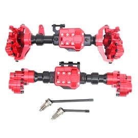 Front and Rear Portal Axle Housing Shell with Front Universal Joint for TRAXXAS TRX4Red
