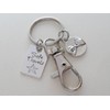 Safe Travels Charm Keychain with Pinky Promise Charm & Swivel