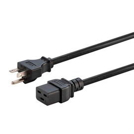 Monoprice Heavy Duty Extension Cord - 15 Feet - Black | NEMA 6-20P to IEC 60320 C19, for Computers, Servers, and Monitors to a PDU or UPS in a Data Center