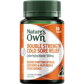 Nature's Own Double Strength Cold Sore Relief ( Lysine 1000mg) 50 Tabs