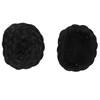 MAGQOO Black Wig with Buns Short Straight Bob Wig with