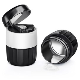 3-in-1 Pill Crusher for Tablets, Tablet Crusher Fine Powder with Stainless Steel Grinding Head, Pill Grinder with Storage Compartment for Tablets, Pill Crushers Splitters for Small and Tiny Pills