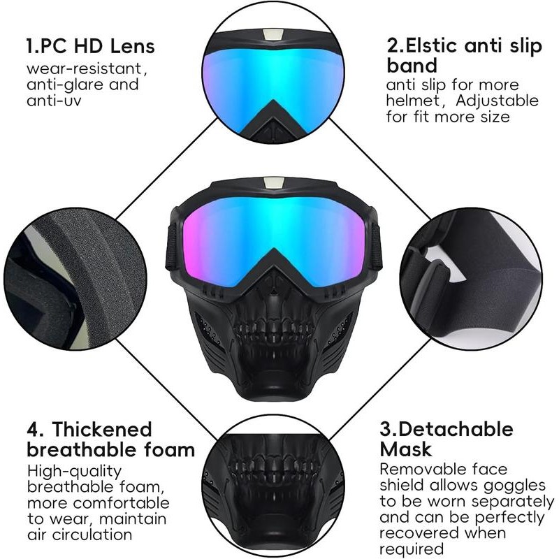 Stylish Glasses for Bicycling - Fog Proof and Warm, Adjustable