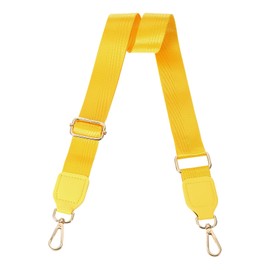sourcing map Wide Shoulder Strap, 3.8cm Adjustable Purse Strap Replacement Crossbody Strap for Shoulder Bag Wallets, Yellow, Gold Square Mouth Buckle
