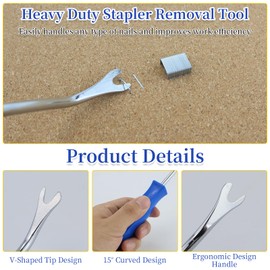Staple Puller Tool with U tip Fastener Remover, Heavy Duty Staple Remover Staple Removers Strength Staple Puller Removing for Furniture Floor Wooden Case Carton Photo Frame Carpet Staple Remove