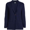 Lands' End Womens FG Ctn Btn Front Blazer Sweater Deep