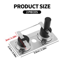 2pcs RV Water Heater Switch for Suburban 232306, Durable ABS & Aluminum Thermostat Switch 120V T-Stat RV Water Heater Parts Accessories Compatible with Suburban