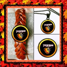 STEVIE RAY VAUGHAN GUITAR HERO SERIES SETBRACELET NECKLACE PIN