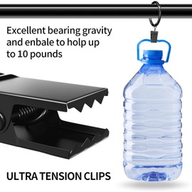 20 Hooks with Clips for Hat Rack