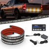 Nilight 49 Inch Emergency Strobe Light Strips with Controller Amber