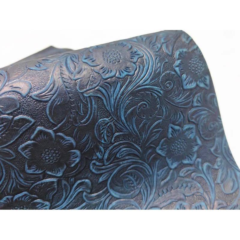 DOQN Bump Texture Genuine Leather Sheets Plain Geometric Pattern Printed