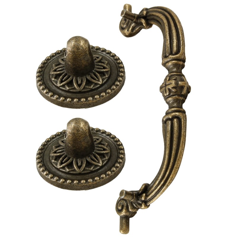 4 Pack Bail Pull Handles, 3.5 Inch Hole Center Antique